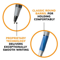 BIC Round Stic Grip Xtra Comfort Blue Ballpoint Pens, Medium Point (1.2mm), 36-Count Pack, Excellent Writing Pens With Soft Grip for Superb Comfort and Control