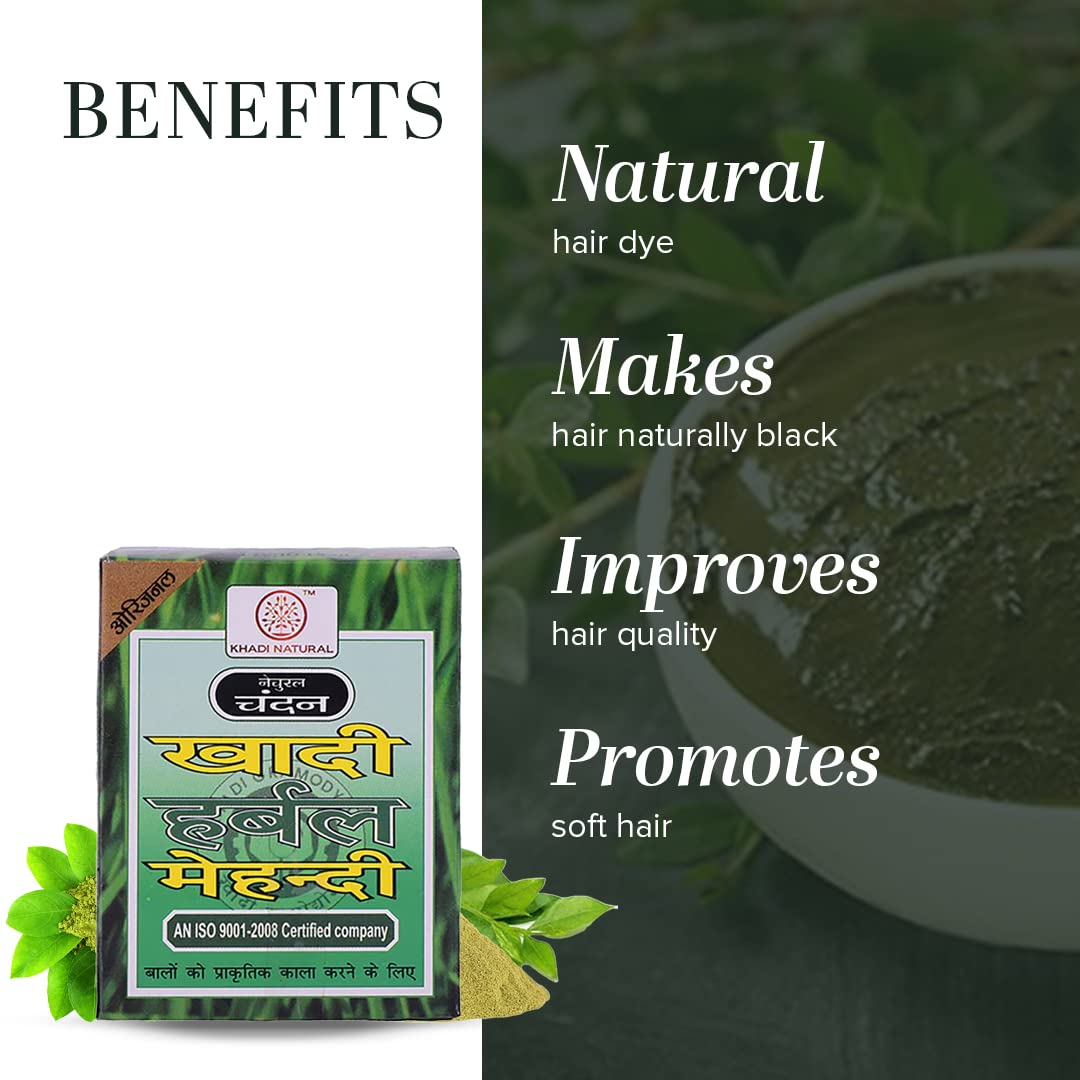 KHADI NATURAL Ayurvedic Black Mehndi, 75 g (Pack of 4)