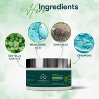 Vamp Beauty Face Moisturizer for Dry & Sensitive Skin | Centella, Hyaluronic Acid & Ceramides | Soothes Redness, Boosts Hydration & Strengthens Barrier | Lightweight Daily Cream | 50g