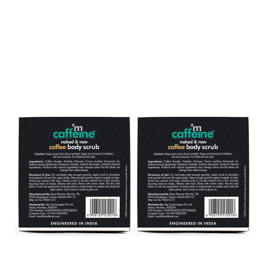 mcaffeine Exfoliating Coffee Body Scrub For Soft-Smooth Skin&Tan Removal|Unisex Body Scrub|De-Tan Bathing Scrub With Coconut Oil,Removes Dirt&Dead Skin|All Skin Types-Combo Saver Pack Of 2(200Gm)