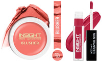Insight Cosmetics Insight Non Transfer Lip Color Matte Texture12Hrs WaterproofTrue ColorSmudge Proof Paraben Free 100% Veg, 4ml(LG40-05) Crème Blusher, Face Makeup, Soft Salmon, 3.5 gm(B-02=01)