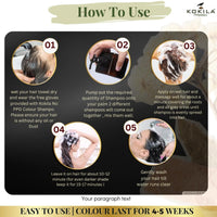 Kokila NO PPD Shampoo Hair Colour | Natural Extracts | Colours Hair in 10 Minutes | Ammonia Free, Paraben Free - 10 Pair Free Gloves - Black 400ml for Unisex