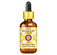 Deve Herbes Pure Bhringraj oil (Eclipta alba) With Glass Dropper Natural Therapeutic Grade 15ml