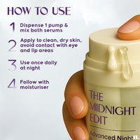 Numour Beginner Friendly Retinol Serum | Irritation Free | 0.3% encapsulated Retinol+4 Peptides+5 Ceramides | For Fine Lines & Wrinkles | Dermat Tested, Safe for Sensitive Skin |Face serum for Men & Women | The Midnight Edit Dual Anti-Aging Serum 20ml