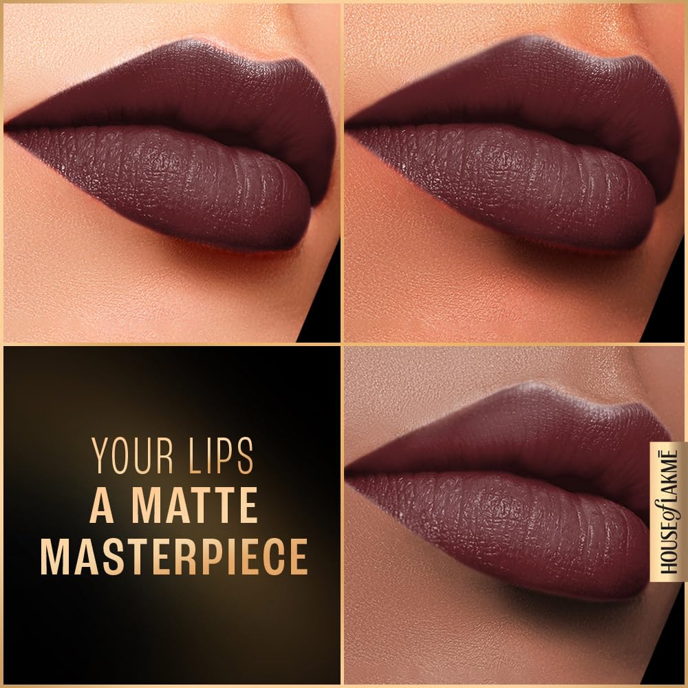 LAKMÉ Forever Matte Liquid Lip, 16Hr Lipstick, Lightweight & Transferproof - Wine Touch, 5.6Ml