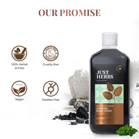 Just Herbs Deep Cleansing Cooling Body Wash with Mint and Activated Charcoal for Men and Women 300 ml