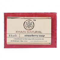 Khadi Natural Strawberry Handmade Soap | Handmade Bathing Soap |Restore skin's moisture|Exfoliates skin tissues | Suitable for All Skin Types|Pack of 5 (100gm*5) (500gm)