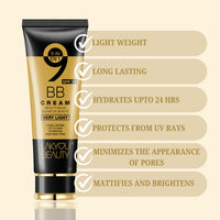Lakyou Beauty 9 in 1 BB Cream | Light Weight | Long Lasting | Up To 24Hrs Hydration | Even Skin Tone | SPF-15 | Shade-05(Rich Nude) | 80g
