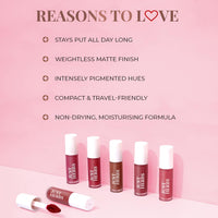 Just Herbs Ayurvedic Liquid Lipstick Kit Set of 5 with Long Lasting, Hydrating & Lightweight Lip Colour, Nudes & Browns - Paraben & Silicon Free - 5 ml