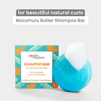 Earth Rhythm Murumuru Butter Shampoo Bar for Dry, Frizzy and Curly Hair, with Vitamin E | Deep Conditions, Softens & Maintains Growth | Sulphate & Paraben Free | Men & Women - 80 gm