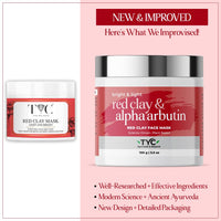 TYC - TRUST YOUR CHOICE Tyc Face Clay Mask Smooth Moisturized And Bright Purifying Even Skin Tone For Men And Women Red Face Mask(100 Gram)