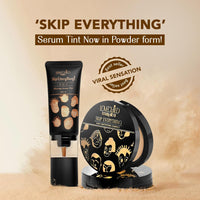 Lovechild Masaba 4-In-1 Mattifying Compact - Perfect All Skin Matte Coverage, Moisturizer, Primer & Skin Repair, With Macadamia Oil & Vitamin E, Easy Expresso (Deep) - 9G