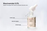 ALPINIA 5% Niacinamide + Zinc Face Serum | Clear glowing Skin Solution for All Skin Types | Heals, Soothes & Restores | Day & Night Serum For Dry & Sensitive Skin | For Men & Women | 30ml