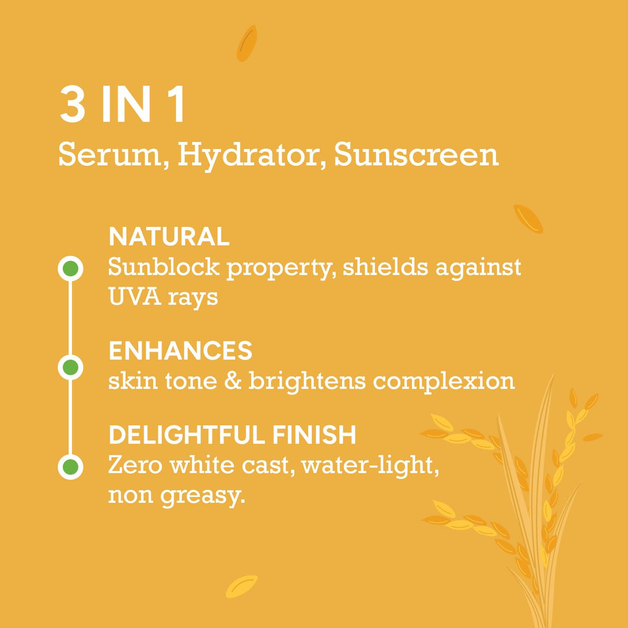 CITTA Invisible Sunscreen Serum SPF 50 PA++++ For Women & Men | No White Cast For All Skin Types | Rice Water & Bisabolol Sunscreen Serum | Hydrating & Non-Greasy | 30 ml