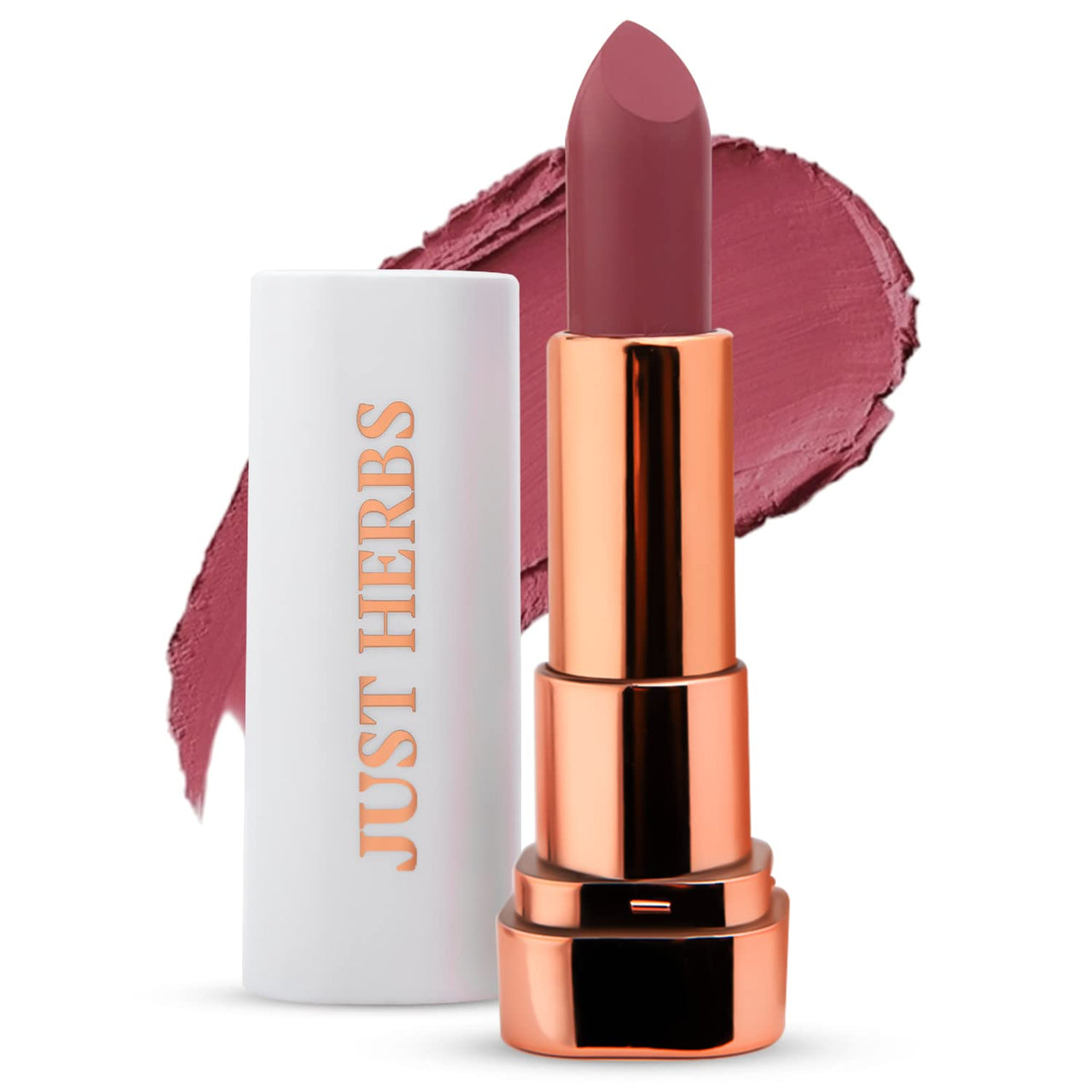 Just Herbs Matte Lipstick & Just Herbs Tinted Lip Balm for Men and Women with SPF 20+ for Dark Lips to Lighten 4 g & Just Herbs Ultra Matte Bullet Lipstick 4 g (Naughty Nutmeg)
