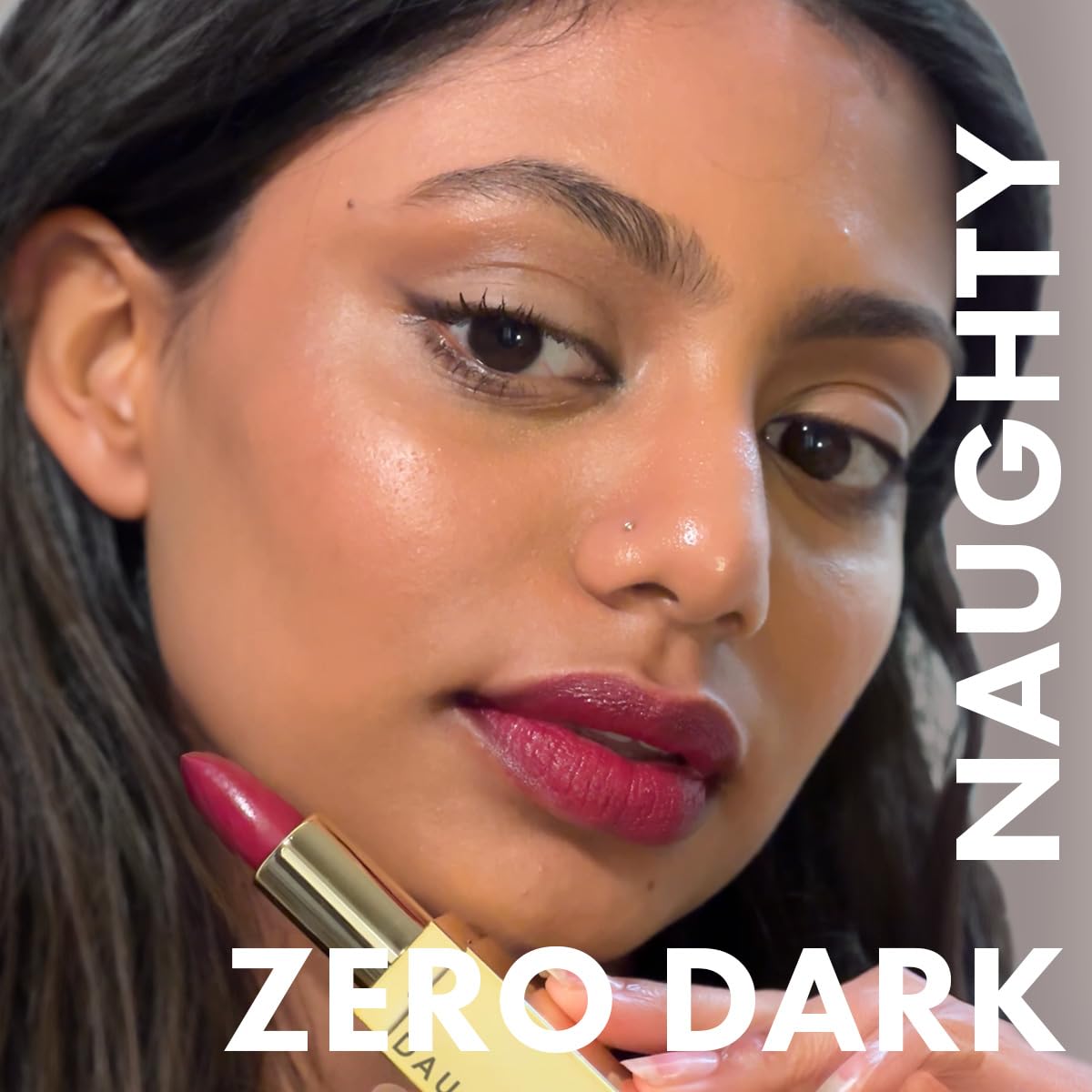 DAUGHTER EARTH Zero Dark Naughty Lipstick | Vegan Plant Based Highly Pigmented Natural Non Drying Lightweight Lip Color| Long Lasting Phytonutrient Lipstick With Vit E & Bakuchiol | UV Protection | 4g