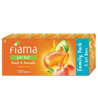 Fiama Gel Bar Peach And Avocado, With Skin Conditioners For Moisturized SkinFor Moisturized Skin, 750g (125g - Pack of 6), Soap for Women & Men, For All Skin Types