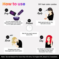 2.Oh! Italian Red Hair Color DIY Kit | Semi-Permanent Color + Bleach for Highlights | With Plex & Argan Oil | Lightening Kit for Women & Men