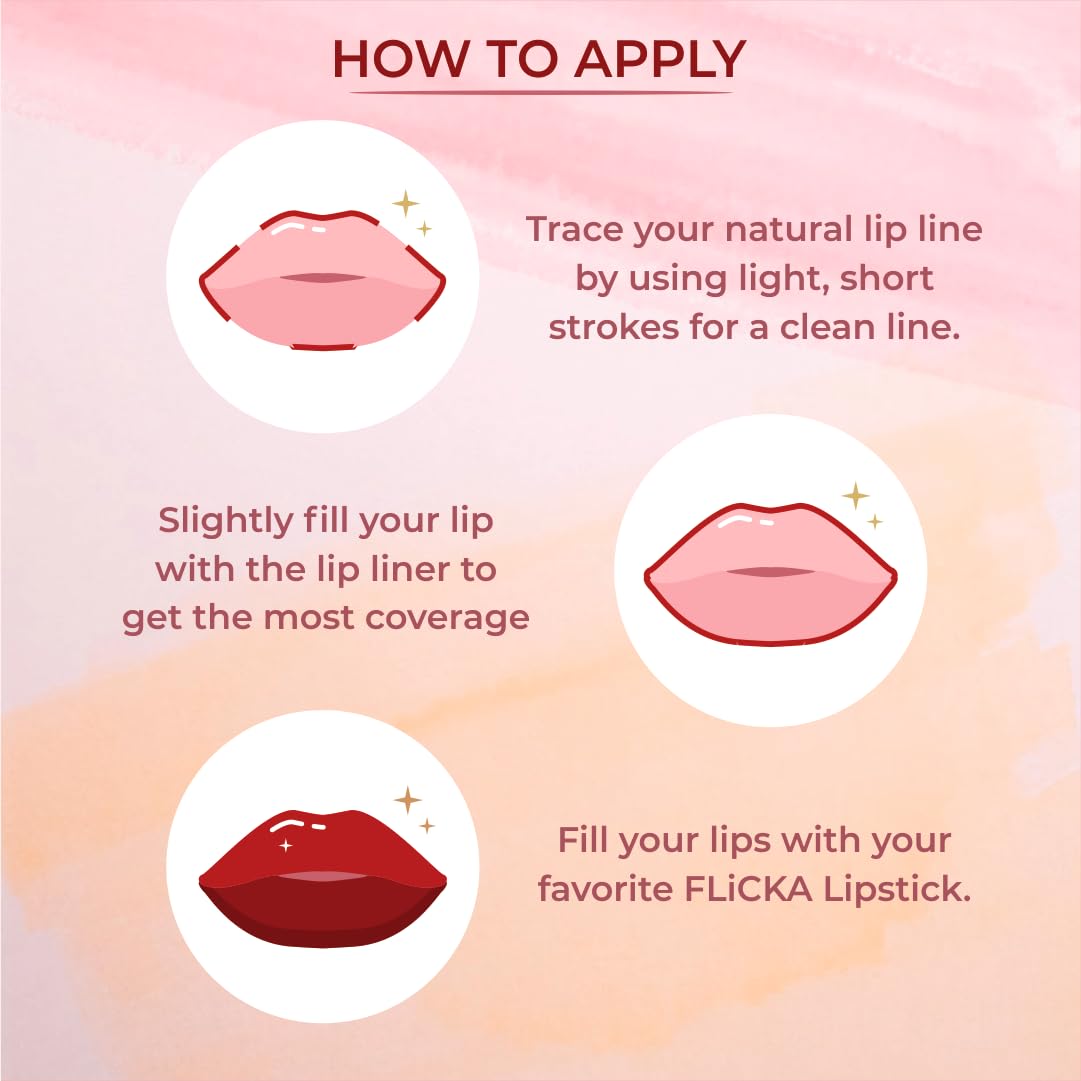 FLiCKA High Drama Matte Lipstick Nervous & Lip Liner Denver Combo | 04