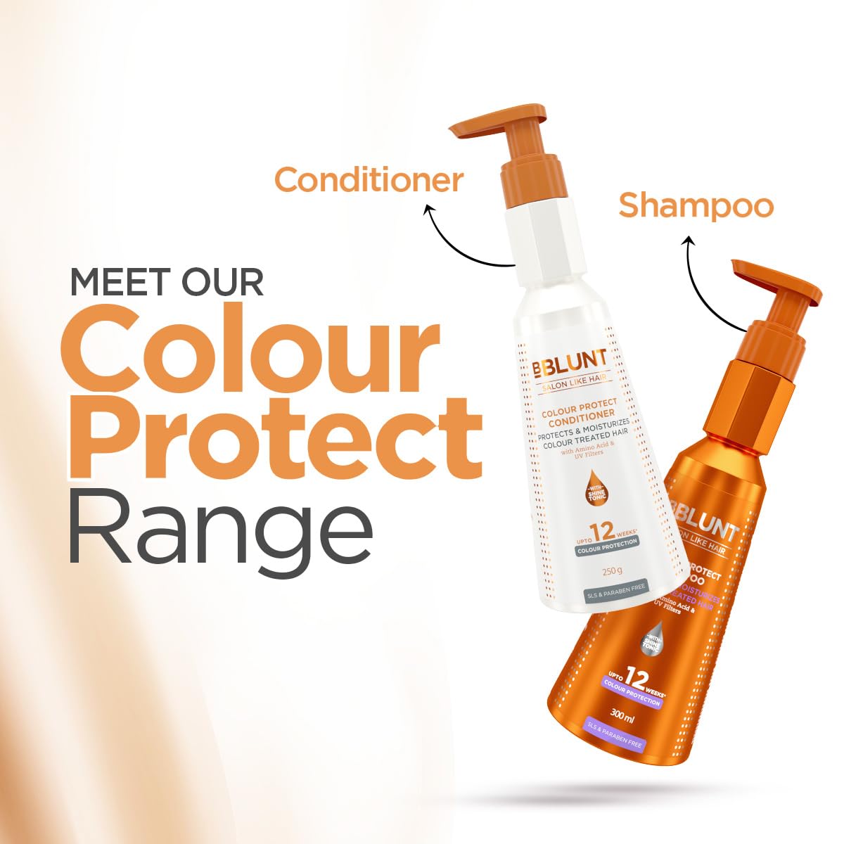 BBLUNT Colour Protect Conditioner- 250 g | Up to 12 weeks Colour Protection* | Moisturizes Hair | Adds Shine