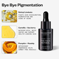 DAUGHTER EARTH Retinol Face Serum | Concentrated Serum with 1% Encapsulated Retinol & Japanese Camellia Oil | Targets Dark Spots, Lines & Aging | Botanical Power for a Clearer Complexion - 30ml