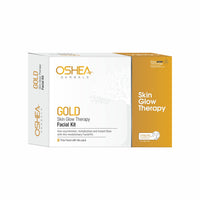 Oshea Herbals Gold Skin Glow Therapy Facial Kit for All Skin Types | Instant Radiance & Nourishment for Healthy, Clear Skin | Enriched with Mulberry, Licorice & Aloe Vera Extract – 64g