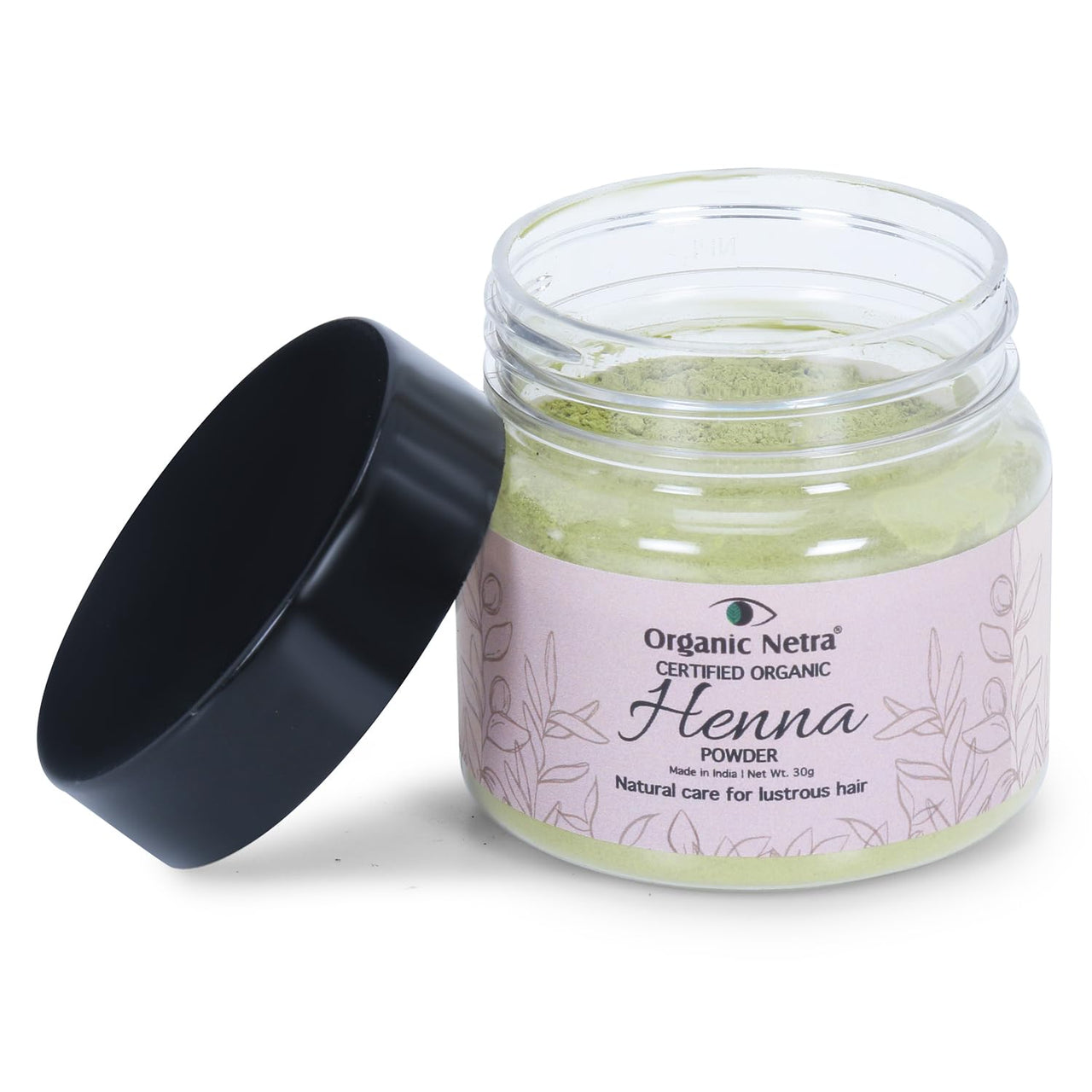 Organic Netra Henna Powder for Hair Colour, Pure and Natural Care for Lustrous Hair, Treats Scalp, Perfect Hair Conditioner, Cover Grey Hair, Chemical Free - 30g (Pack of 1)