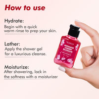 THE LOVE CO. Japanese Cherry Blossom Body Wash | Luxury Body Wash for Women | Organic & Vegan | Shower Gel Women | 100% Vegan | Luxury Beauty | Body Skin Care Products 50ml