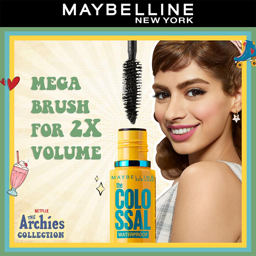 Maybelline New York Loose Finishing Powder, Mascara, Liquid Foundation, Matte Finish, Volumizing, Lengthening, Black, 30ml