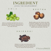 Khadi Natural Hair Care Combo | Amla, Reetha & Shikakai Powders | Pure & Natural Solution | Provides Strong, Beautiful Hair - 1 Count Each(1x3), Normal