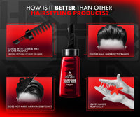 Urbangabru Hair Comb Aqua Wax - The Devil Edition - 260 ML & Insta Glow Face Cream 50 GM - Men's Grooming Combo Kit