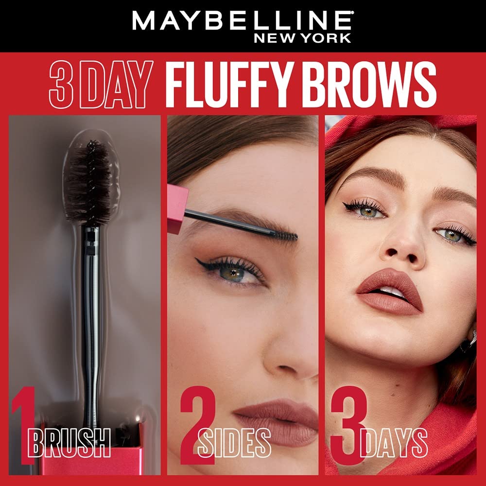 Maybelline New York Tattoo Brow 3 Day Styling Brow Gel - Medium Brown, Semi-permanent Tinted Eyebrow Gel, Water, smudge & Transfer-proof. Tattoo Brow 3 Day Styling Brow Gel Last Up To 3 Days | 6ml