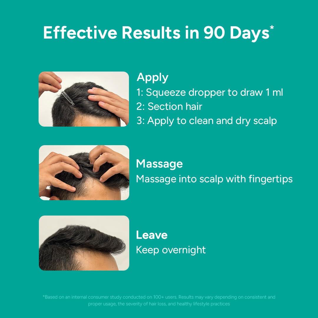Arata Intensive Hair Growth Serum for Men & Women | 3% Redensyl, 3% Procapil & 5% Kopexil | Onion, Turmeric & Rice Water | Controls Hair Fall, Boosts Hair Growth & Strengthens Hair | Pack of 3 (90ml)