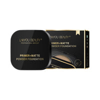 Lakyou Beauty Primer + Matte Compact Powder Foundation 15g, Shade-02 (Soft Ivory) | All-in-One Primer & Foundation | Lightweight Matte Finish | Long-Lasting | Oil-Control