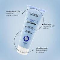 SOKU Daily Hydration & Sun Protection Combo | SPF 50 Sunscreen & Oil-Free Moisturizer | UVA/UVB & Blue Light Protection | With Hyaluronic Acid, Niacinamide & Guava Extract | For All Skin Types