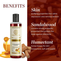 Khadi Natural Sandalwood & Honey Face Wash | Face Wash for Reducing Scars & Blemishes | Face Wash for Healthy Skin | Suitable for All Skin Types (210 ml)