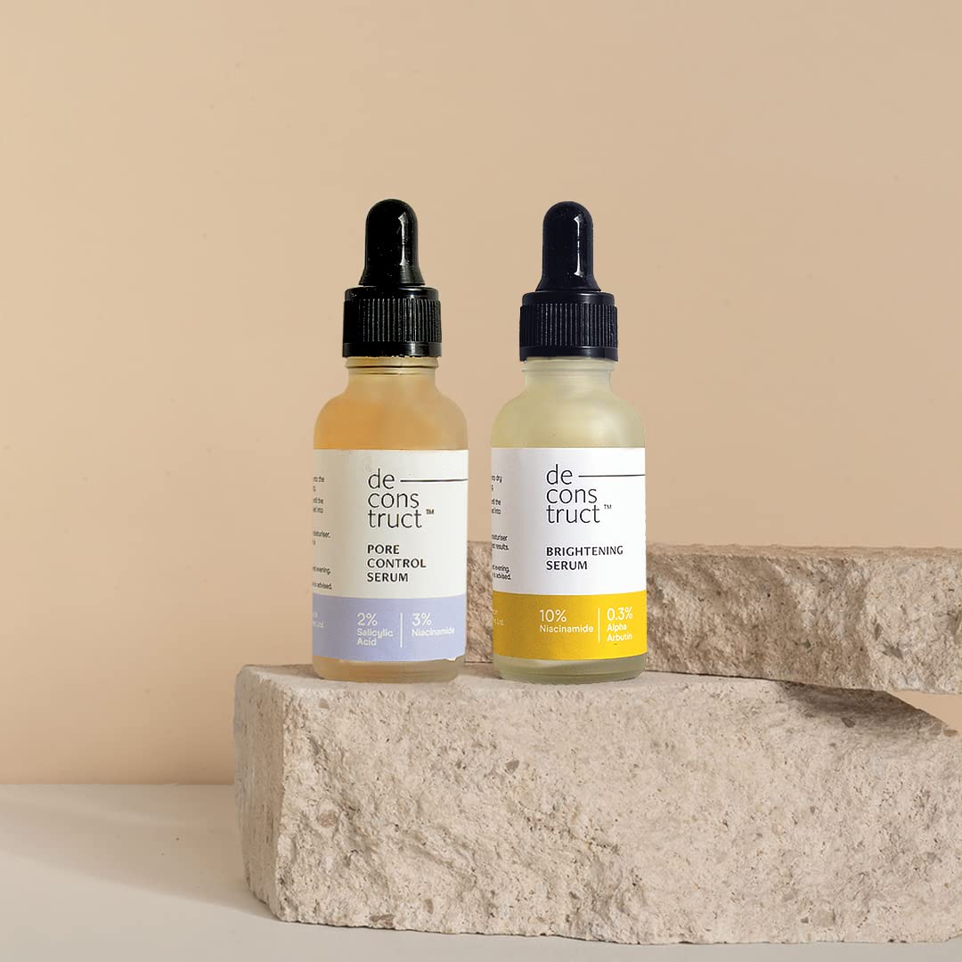 Deconstruct Oil Control Combo | 10% Niacinamide & 0.3% Alpha Arbutin and 2% Salicylic Acid & 3% Niacinamide | For All Skin Types | 30ml each | Pack of 2