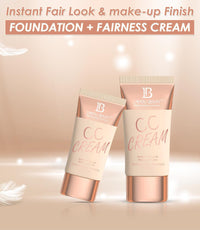 Lakyou Beauty CC Cream Instant Fair Look | Waterproof | Makeup Like Finish | Long Lasting | Shade-01(White Ivory) | 120g | Pack Of 2