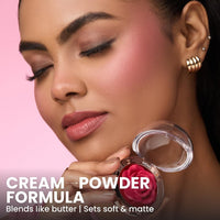 Typsy Beauty Enchanted Garden Rose Blush I 3D Cream Blush | Princess Charming I Infused with Vitamin E & Carnauba Wax I Cream to Matte Finish on Application | Dusty Rose I Korea Formulated | 4.8g