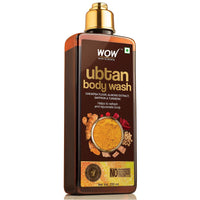 WOW Skin Science Ubtan Body Wash with Chickpea Flour, Almond Extract, Safron & Turmeric Extracts - Natural De Tan - No Sulphate, Parabens, Silicones & Color - 250 mL