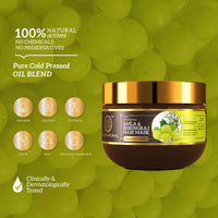 Khadi Natural Powered Botanics Amla and Bhringraj Hair Mask 200gm, Anti-Hair Fall Mask, Paraben, Silicone and Sulphate Free, Suitable for All Hair Types