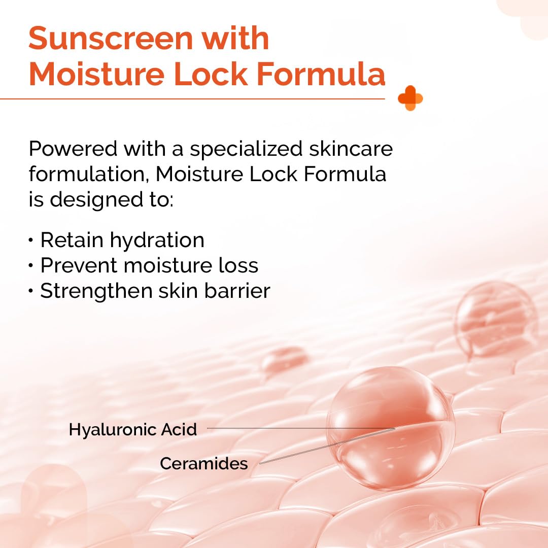 The Derma Co 1% Hyaluronic Sunscreen Hydrating Gel SPF 50 PA++++ | For Dry, Sensitive Skin | Lightweight Texture | No White Cast | UVA/UVB, Broad Spectrum Protection & Blue Light Protection | Non- Comedogenic | Clinically Tested - (In -Vivo) | Tan Protect