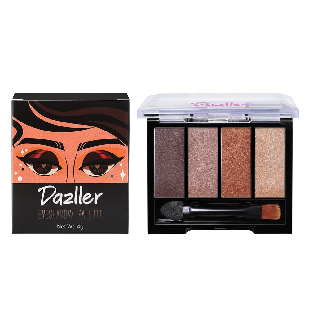 DAZLLER Mystical Magic Eyeshadow Palette Powder - Mini, 4G, D4-Es12, Lightweight, Even Blending, Rich Pigments, Vibrant Hues, Multicolor, Shimmery Finish