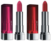 Maybelline New York Color Sensational Creamy Matte Lipstick, 680 Mesmerizing Magenta, 3.9g and Maybelline New York Color Sensational Creamy Matte Lipstick, 691 Rich Ruby, 3.9g