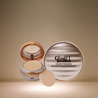 Glam21 Duo Finish, 2-in-1 Compact Powder (CP8001)| Smooth Satin Texture | Long-lasting Mate Finish| All Skin Type | Honey-03