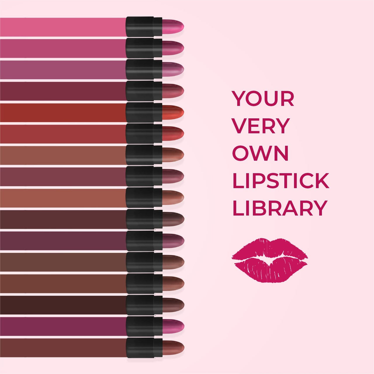 Just Herbs Ayurvedic, Natural Lip & Cheek Tint- 06 Pink Forever(Creamy Matte) & Just Herbs Ayurvedic Creamy Matte Lipstick Set38gm (Pack of 16)