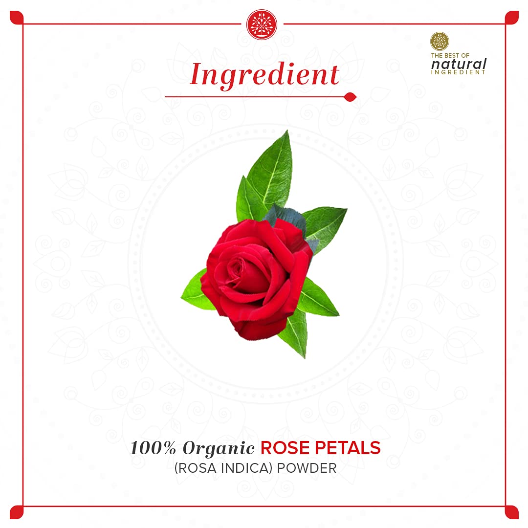 KHADI NATURAL Organic Rose Petals Powder Pack of 2 (2x100gm) 200gm