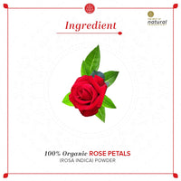 KHADI NATURAL Organic Rose Petals Powder Pack of 2 (2x100gm) 200gm