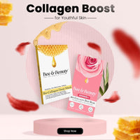 Bee & Beauty Bio Collagen Overnight Face Mask & Pink Deep Mask -Combo Pack Of 2 | Korean Mask For Glass Skin | Sheet Mask For Deep Hydration, Pore minimizing With Goodness Of Honey and Bulgarian Rose