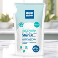 Mee Mee Baby Liquid Cleanser 500ml, Anti-Bacterial Kills 99.9% Germs | For Baby Bottles, Nipples, Accessories, Toys, Fruits & Vegetables | No Alcohol, One Drop Cleaning, Dermatologically Tested